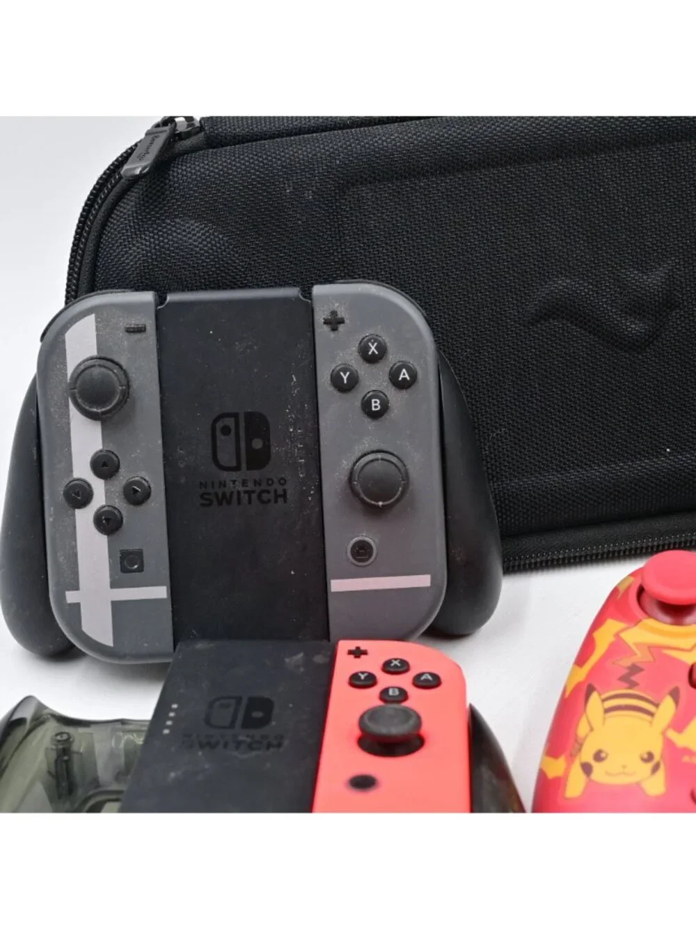 Nintendo Switch OLED Smash Bros Edition Case Charizard/Pikachu Grips 1tb Memory